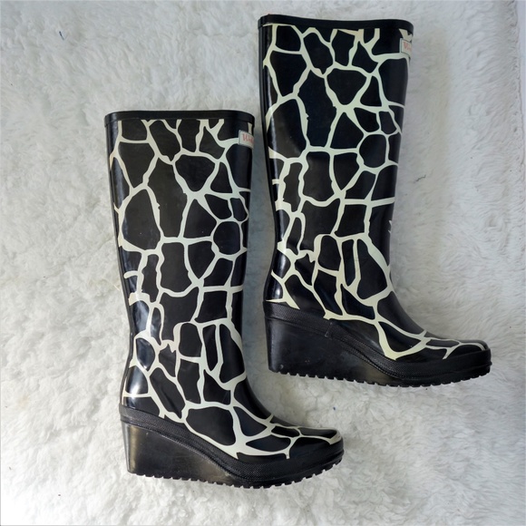 wedge welly rain boots